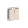 Systeme Electric AtlasDesign Бежевый Переключатель 2-клавишный, сх.6/2, 10АХ, мех., быстрозажим. клем.