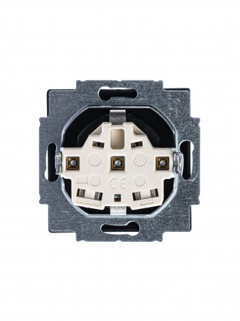 ABB BJE Solo/Future Черный бархат Розетка с/з с крышкой