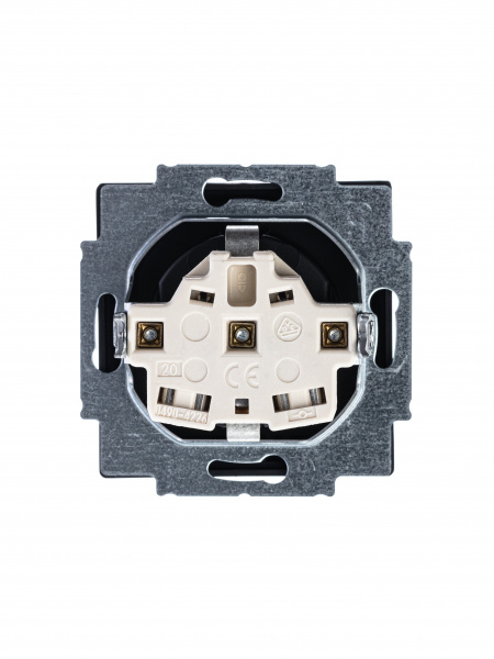 ABB BJE Solo/Future Черный бархат Розетка с/з с крышкой