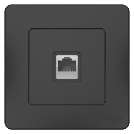 SE Blanca внутр Антрацит Розетка ТЛФ RJ11
