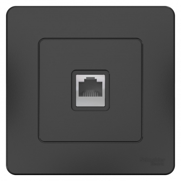 SE Blanca внутр Антрацит Розетка ТЛФ RJ11