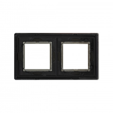 DKC Avanti Черный Алюминий Рамка 4 модуля