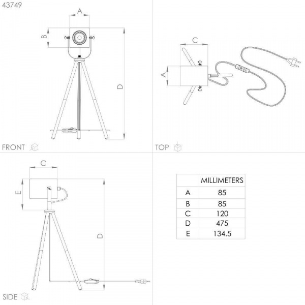 Настольная лампа Eglo Ayles 43749