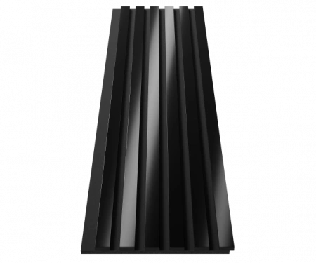 Комплект акуст.панелей, черный войлок, 1200х300х19мм, рейки ЭКОПОЛИМЕР, черное зеркало/2шт