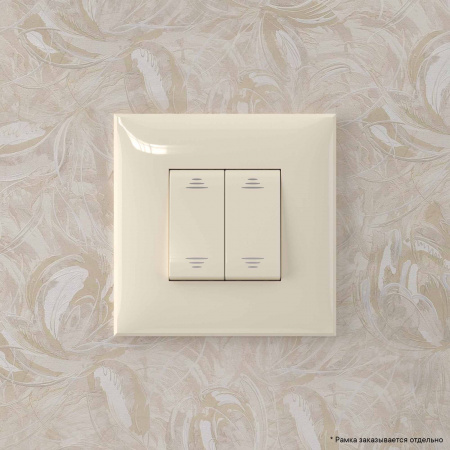 DKC Avanti Ванильная дымка Переключатель двухклавишный