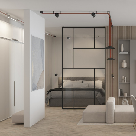 DK5540-BK Поворотный светильник для трека-ремня Belty, серия Spot, со светодиодом, D100*H107мм, 48V DC, 12W, RA90, 38°, 4000K, IP20, черный, алюминий