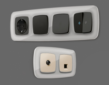 Рамка OMEGA Radian (Серебро Стекло органическое) 1-ая OF320401