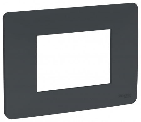 SE Unica Modular Антрацит Рамка 3-модульная