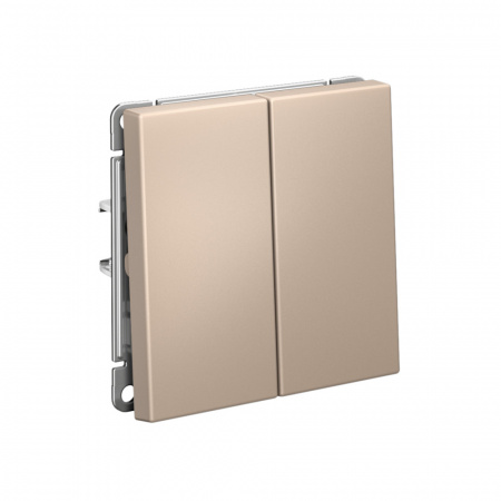 Systeme Electric ArtGallery Песочный Переключатель 2-клавишный, сх.6/2, 10АХ, механизм