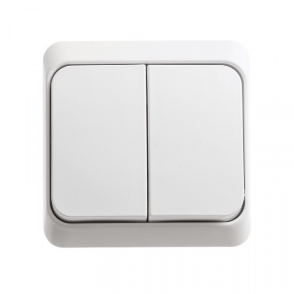 SE Этюд наруж Бел Выключатель 2-клавишный с подсветкой