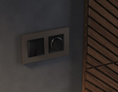 Рамка ALFA Qubi (Темная бронза матовый) 2-ая AF250632