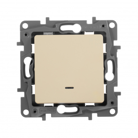 Legrand Etika Слоновая кость Переключатель с подсветкой, 10А, Автоматические клеммы