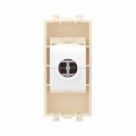 DKC Avanti Компьютерная розетка RJ-45 без шторки модульная, кат.6, Ванильная дымка, 1 модуль