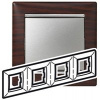 Legrand Valena Темное дерево/Серебро Рамка 4-ая горизонт.