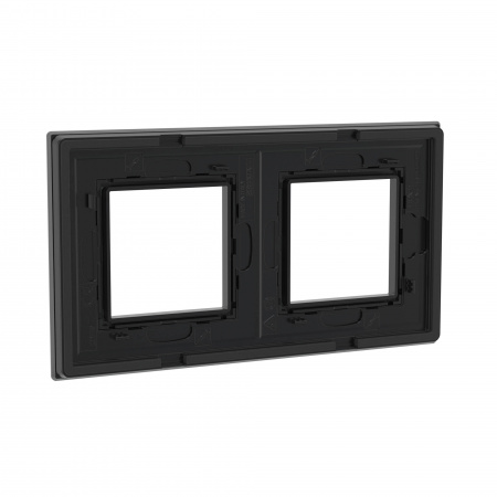 DKC Avanti Черный Стекло Рамка 4 модуля
