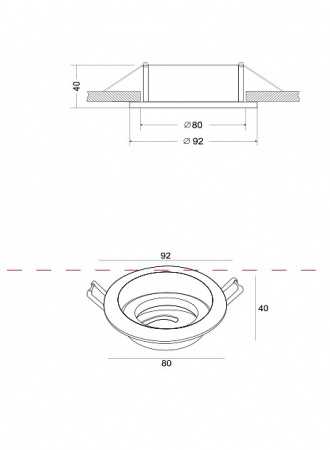 Встраиваемый светильник DL025-2-01B Maytoni Atom