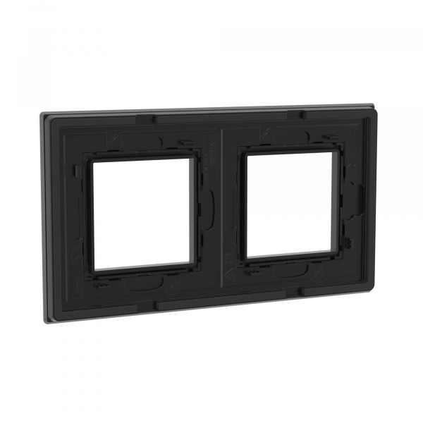 DKC Avanti Черный Стекло Рамка 4 модуля