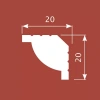Карниз KX020, 20х20, 2000мм, Экополимер/38
