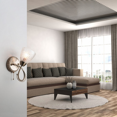 Бра с плафоном 30130/1 античная бронза Eurosvet Natalie