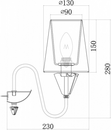 Настенный светильник (бра) MOD078WL-01CH Maytoni Florero
