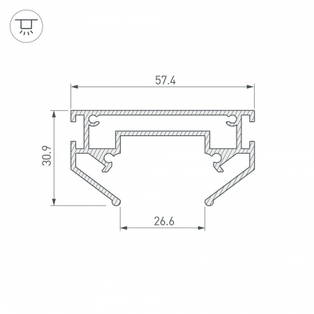 Профиль-держатель Arlight Mag-Stretch-Orient-2620-2000 039173