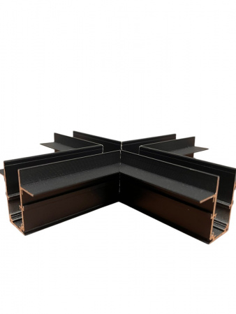 Коннектор X-образный ElDeko HSBL_0160 для встраиваемого шинопровода, чёрный