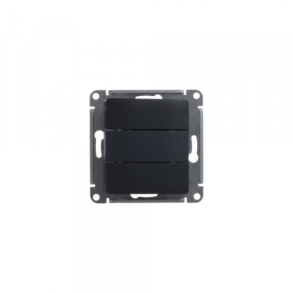 SE Glossa Антрацит Выключатель 3-клавишный сх.3, 10AX