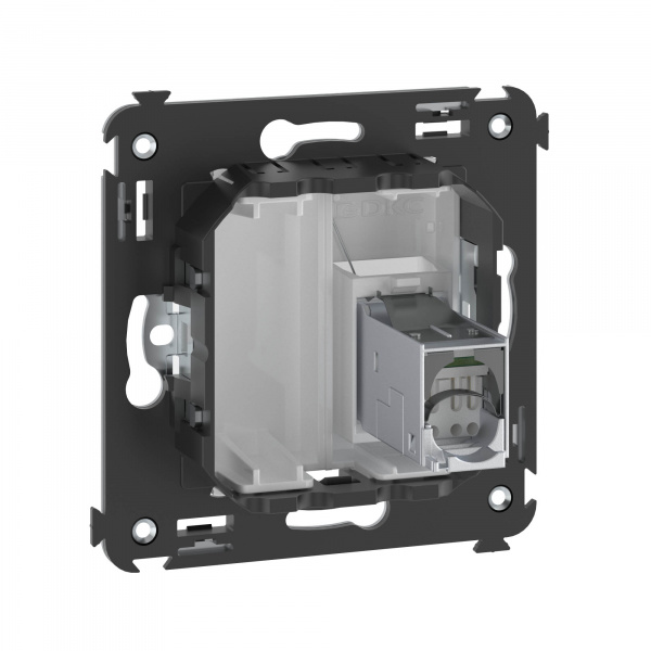 DKC Avanti Белое облако Компьютерная розетка RJ-45 одинарная  категория  5e экранированная