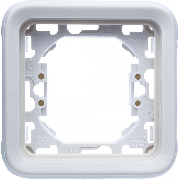 Legrand Plexo Белый Рамка 1-ая с суппортом, для внутреннего монтажа IP55