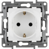 Legrand Etika Бел Розетка с/з со шторками, винт. клем.