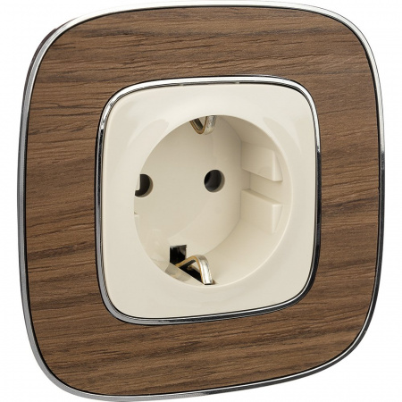 Legrand Valena ALLURE DIY Сл.кость Розетка 1-ая с/з, безвинт.зажим