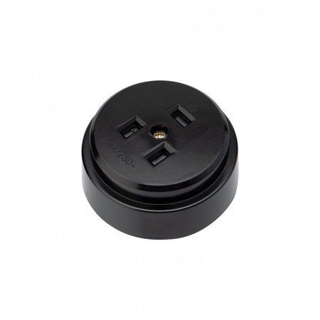 Розетка РШ для электрической плиты 32 А, 250 В, 2Р+РЕ (ОУ) черная Rexant