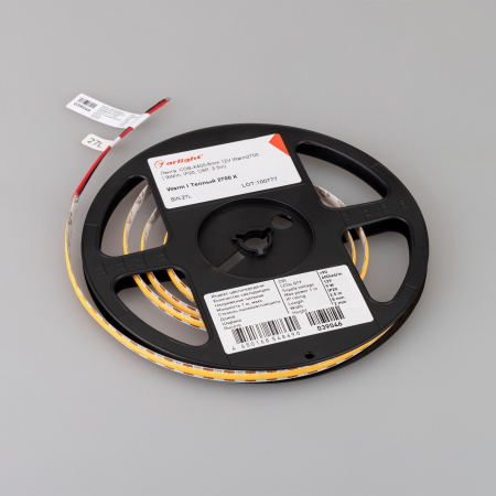 Arlight Лента COB-X400-8mm 12V Warm2700 (9 W/m, IP20, CSP, 2.5m) (-)