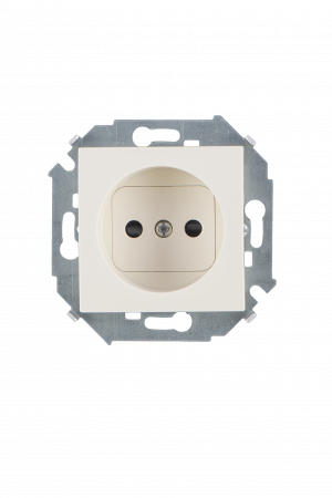 Simon 15 Бежевая Розетка б/з, со шторками, 16А, 250В, винт.зажим
