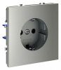 Розетка встраиваемая VOLTUM S70 с заземлением 16А, (сталь)