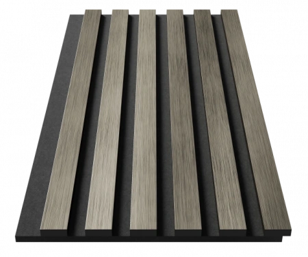 Комплект акуст.панелей, черный войлок, 600х300х19мм, рейки ЭКОПОЛИМЕР, платина матовая/2шт