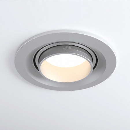 Встраиваемый светодиодный светильник с регулировкой угла освещения 9920 LED 15W 4200K серебро Elektrostandard Zoom a052479