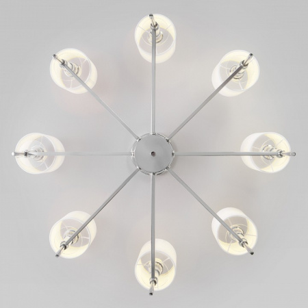 Потолочная люстра с абажурами 60132/8 хром Eurosvet Brielle