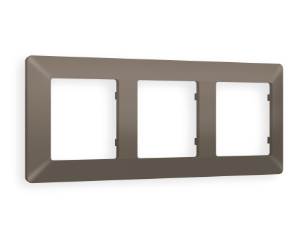 Рамка ALFA Line (Темная бронза матовый) 3-ая AF110633