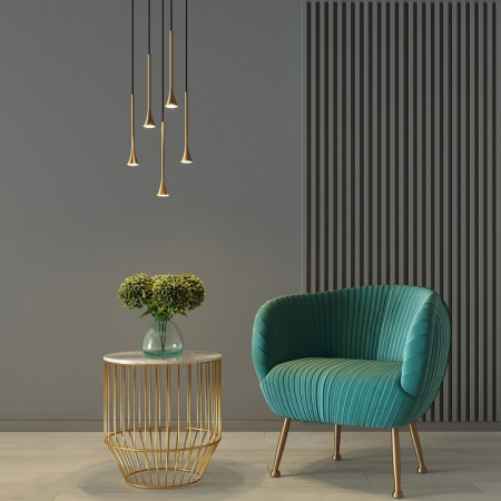 Светильник подвесной светодиодный Hall 5W 3000K латунь 50314 LED Elektrostandard Hall a068821