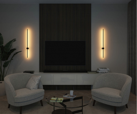 DK5014-BK Бра 1000 мм, 3000К, IP20, 12 Вт, черный, алюминий