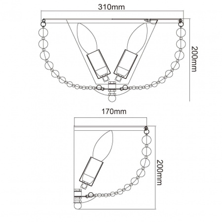 Настенный светильник MW-Light Бриз 111023002