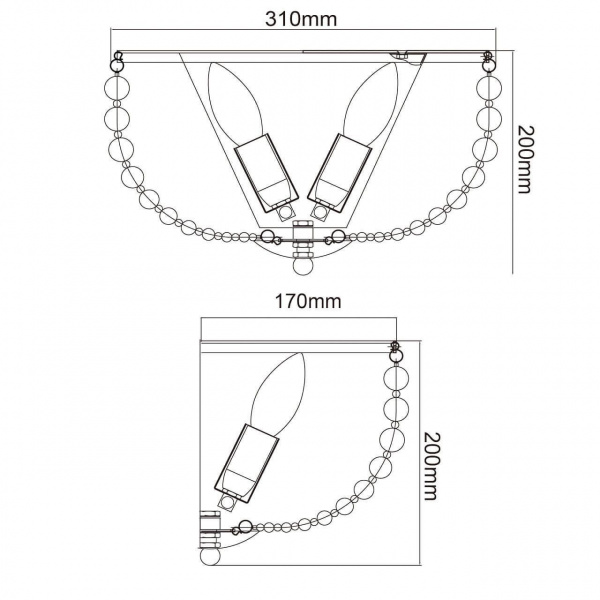 Настенный светильник MW-Light Бриз 111023002