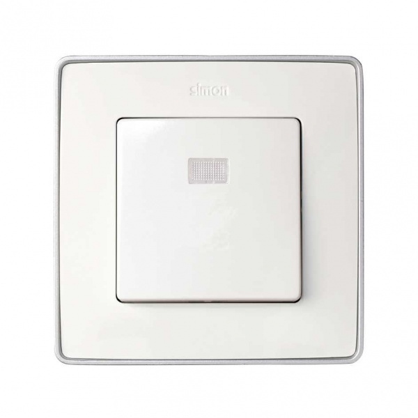 Simon 82 Белая Клавиша 1-ая с окном для символа (82972..,82982)