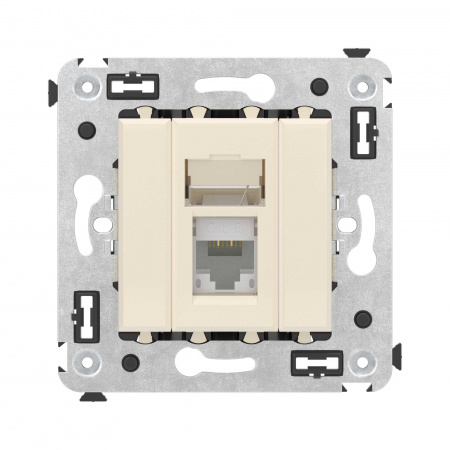 DKC Avanti Ванильная дымка Компьютерная розетка RJ-45 один  категория  6А