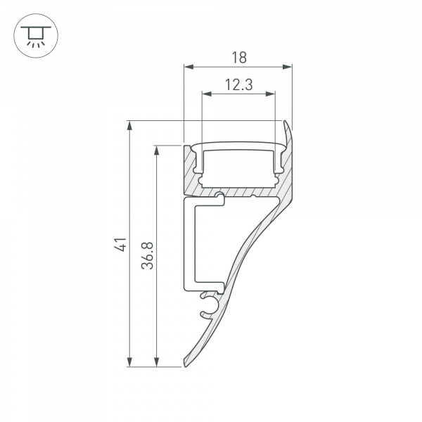 Профиль Arlight ARH-CON-2000 ANOD 018828