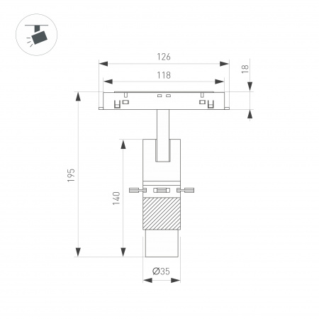 Светильник MAG-ORIENT-SPOT-CROP-ZOOM-TC-R35-6W Day4000 (BK, 19-29 deg, 48V) (Arlight, IP20 Металл, 3 года)