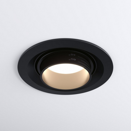Встраиваемый светодиодный светильник с регулировкой угла освещения 9919 LED 10W 4200K черный Elektrostandard Zoom a052458