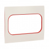 EKF PROxima Стокгольм Белый Линия красная Рамка для розетки 2-ой