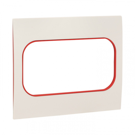 EKF PROxima Стокгольм Белый Линия красная Рамка для розетки 2-ой